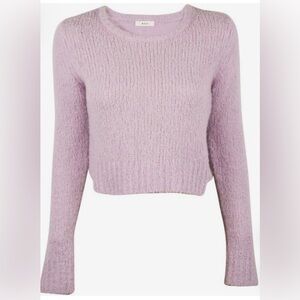 ALC Alpaca cropped crew neck sweater in Lavender Size S